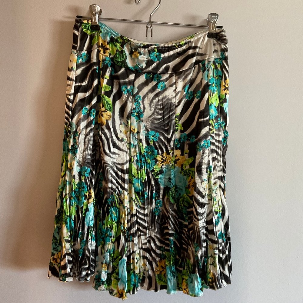 Colorful Jeff Gallano Crinkle Skirt Made in France - Size Small